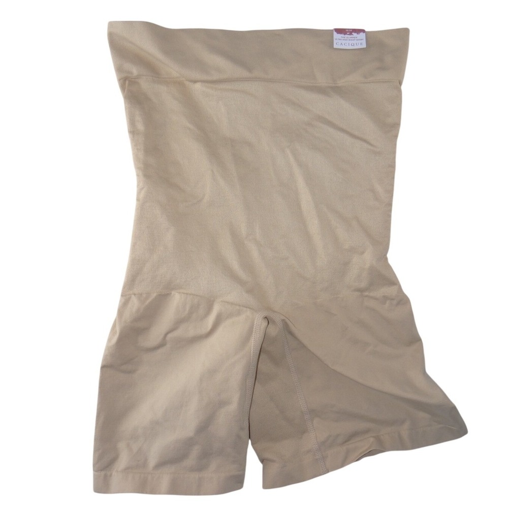 Cacique The Slimmer Ultra High-Waist Shapewear Shorts Beige Womens 18/20 NEW